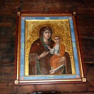 DSC_0031 Czarna, cerkiew, Ikona Matki Bożej Pokrow (XVIIw.), 2009 (foto: P. Szechyński