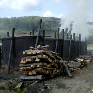 balnica2003a Balnica, wypał węgla w roku 2003 (foto: P. Szechyński)
