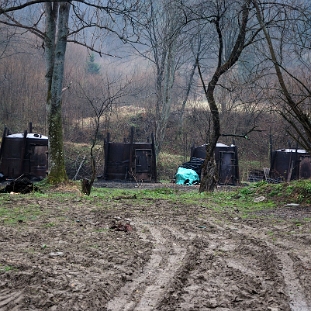 lopienka2014a Łopienka, wypał węgla, wiosna 2014 (foto: P. Szechyński)