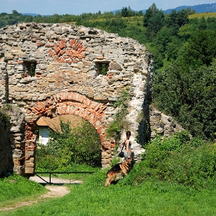 zagorz2010z6 Zagórz, ruiny klasztoru, brama główna, 2010 (foto: P. Szechyński)