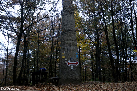 Chryszczata, obelisk na szczycie