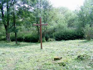 Stuposiany - krzyż w miejscu gdzie stała cerkiew