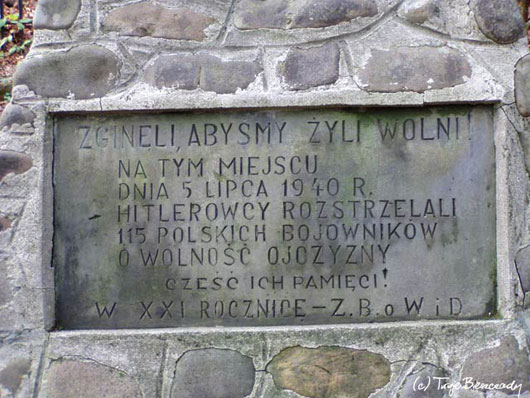 Stoki Gruszki, miejsce rozsrzelania 115 polskich bojowników