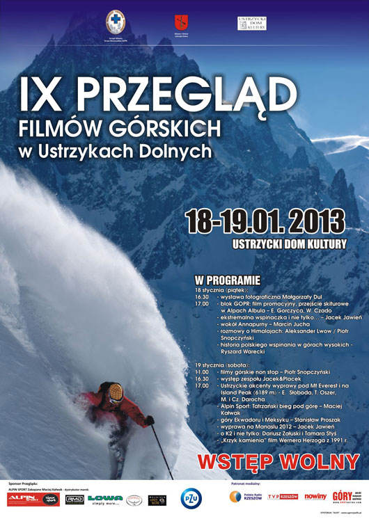 IX Przegląd Filmów Górskich - plakat