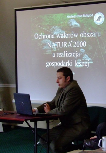 Marcin Scelina podczas prezentacji