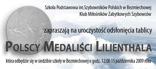 Polscy medaliści Lilienthala - zaproszenie