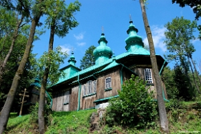 szczawne2010c Szczawne, drewniana trójdzielna cerkiew greckokatolicka z lat 1888-1889, obecnie cerkiew prawosławna, 2010 (fot. P. Szechyński)
