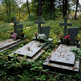 23d Bereźnica Niżna cmentarz, Wasyl Wójtów, Katarzyna Zawojska, Jan Zawojski, 2014 (foto: P. Szechyński)