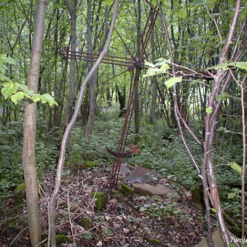 preluki2003b Prełuki, miejsce po cerkwi, krzyż ze zwieńczenia, rok 2003 (foto: P. Szechyński)