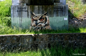 komancza2019r Komańcza, mural A. Andrejkowa pod mostem kolejowym, 2019 (foto: P. Szechyński)