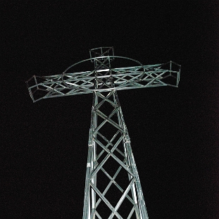 tarnica2011h Tarnica, krzyż na szcycie nocą (foto: P. Szechyński)