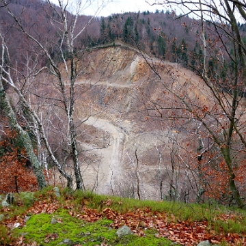 goloborze2009d Rabe, rezerwat "Gołoborze", widok z wierzchołka na kamieniołom "Gruby", 2009 (foto: P. Szechyński)