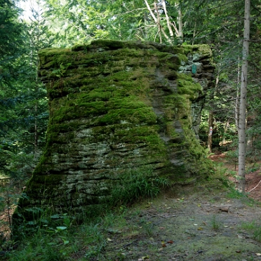 Kamień Orelecki pomnik przyrody nieożywionej, między Myczkowcami a Orelcem