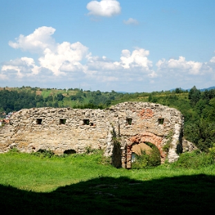 zagorz2010z4 Zagórz, ruiny klasztoru, brama główna, 2010 (foto: P. Szechyński)