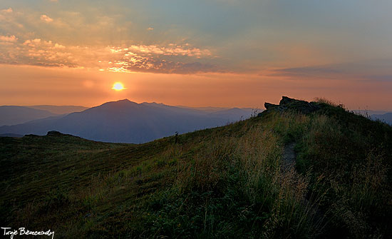 Bukowe Berdo zachód