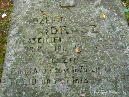 Fragment płyty nagrobnej J. Jorasza