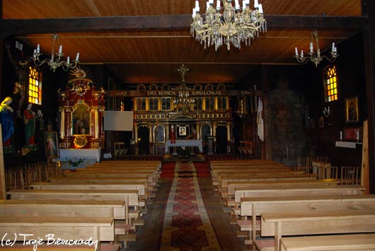 Wnętrze cerkwi w Czarnej