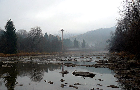 Kładka w Dwerniczku, zima 2014